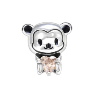 S925 sterling silver bead DIY pendant monkey