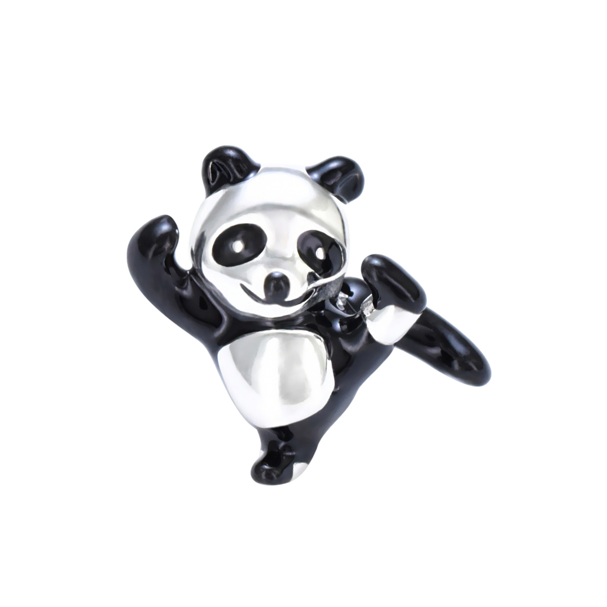 S925 sterling silver bead DIY pendant panda