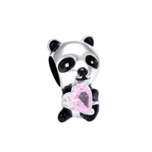 S925 sterling silver bead DIY pendant panda