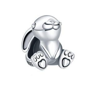 S925 sterling silver bead DIY pendant rabbit