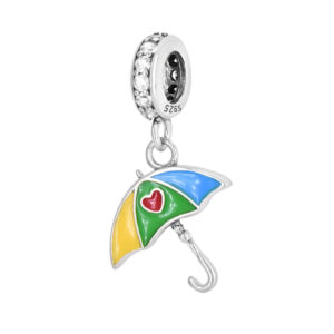 S925 sterling silver bead DIY pendant umbrella