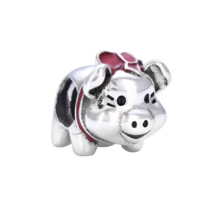 S925 sterling silver bead DIY pendant pig