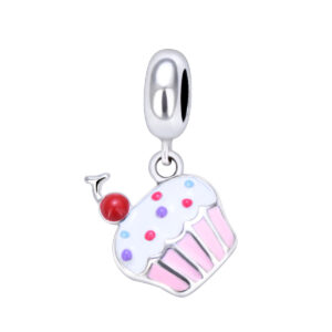 S925 sterling silver bead DIY pendant cake
