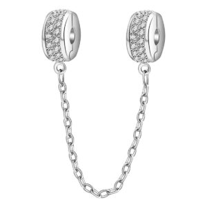 S925 sterling silver bead DIY pendant safety chain