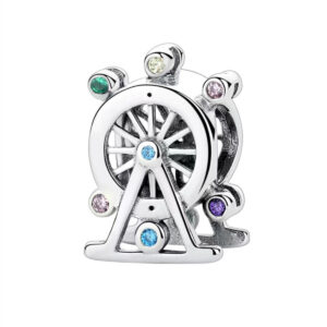 S925 sterling silver bead DIY pendant water wheel