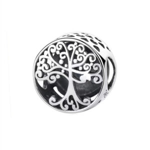 S925 Pure Silver Bead DIY Pendant Family Tree