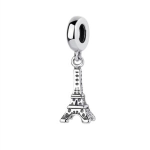 S925 sterling silver bead DIY pendant iron tower