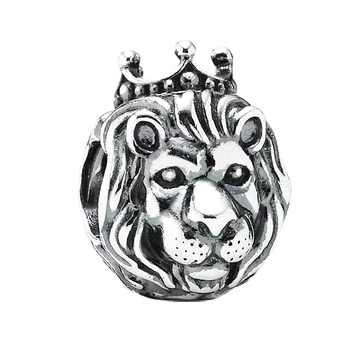 S925 sterling silver bead DIY pendant lion