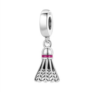 S925 sterling silver bead DIY pendant for badminton
