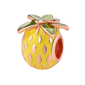 S925 sterling silver bead DIY pendant pineapple