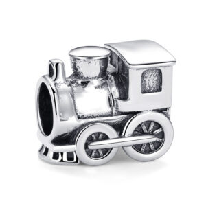 S925 sterling silver bead DIY pendant locomotive