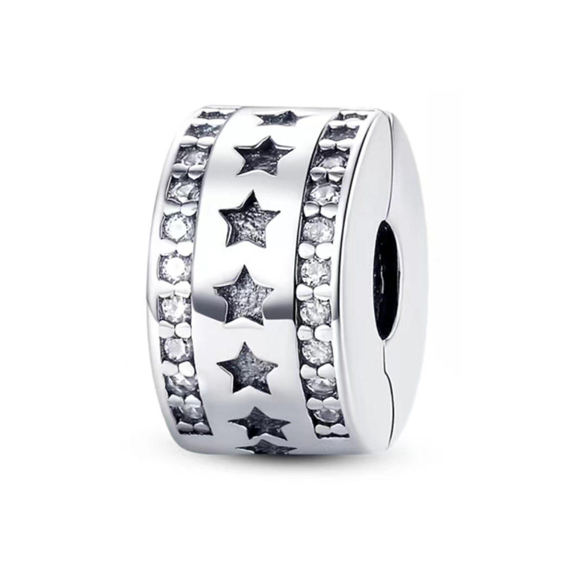 S925 sterling silver bead DIY pendant star fixing buckle