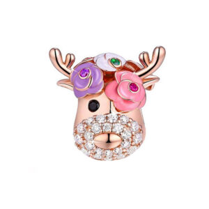 S925 Pure Silver Bead DIY Pendant Bull Head