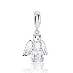 S925 sterling silver bead DIY pendant angel