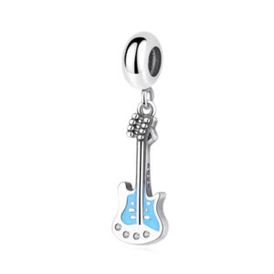 S925 sterling silver bead DIY pendant guitar