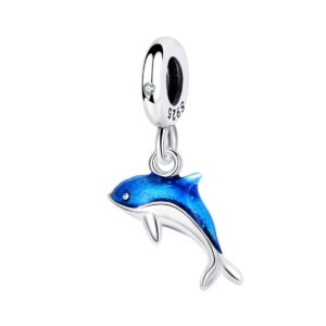 S925 sterling silver bead DIY pendant Little Dolphin