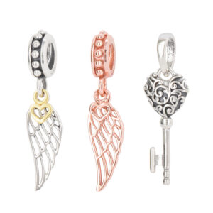 S925 sterling silver bead DIY pendant wings