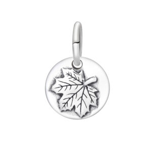 S925 sterling silver bead DIY pendant leaf