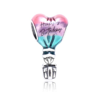 S925 sterling silver bead DIY pendant hot air balloon