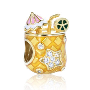 S925 sterling silver bead DIY pendant pineapple cup