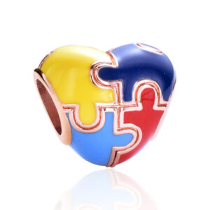 S925 Pure Silver Bead DIY Pendant Love Puzzle