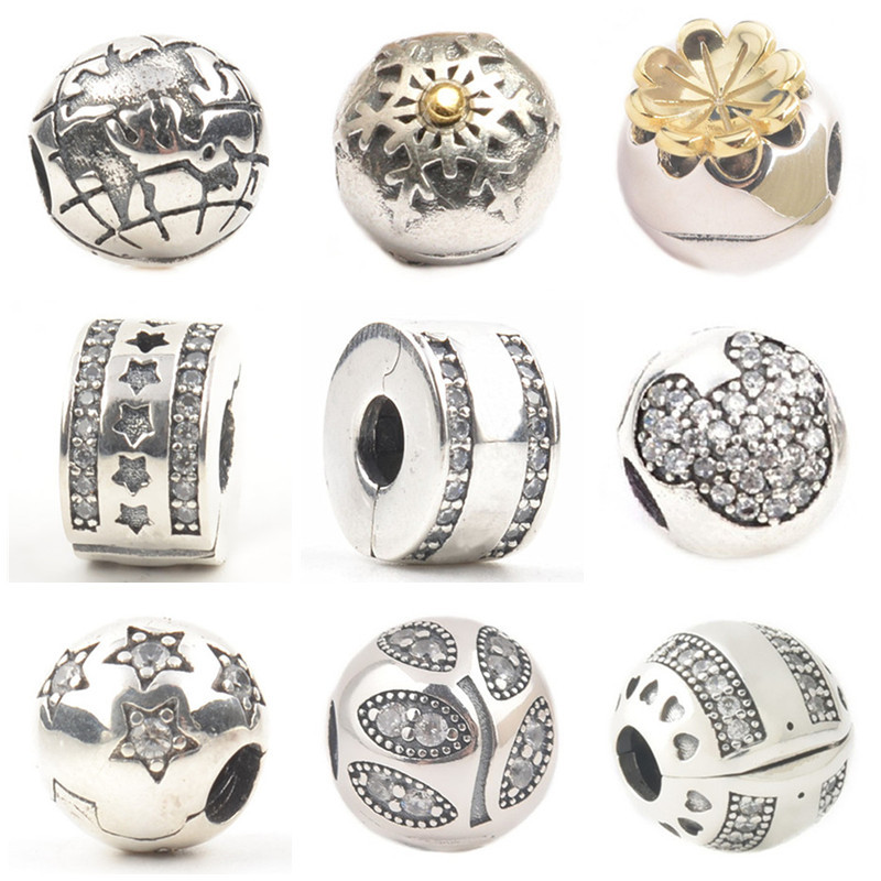 S925 sterling silver bead DIY pendant fixing buckle