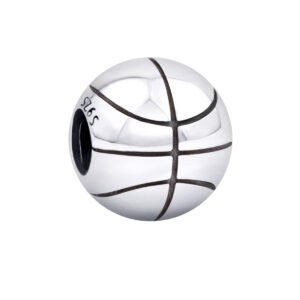 S925 Sterling Silver Beaded DIY Pendant Basketball