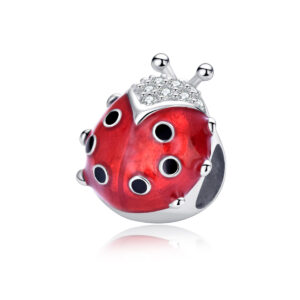 S925 sterling silver beaded DIY pendant seven star ladybug