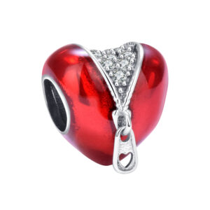 S925 Sterling Silver Beaded DIY Sea Turtle Pendant Love Zipper