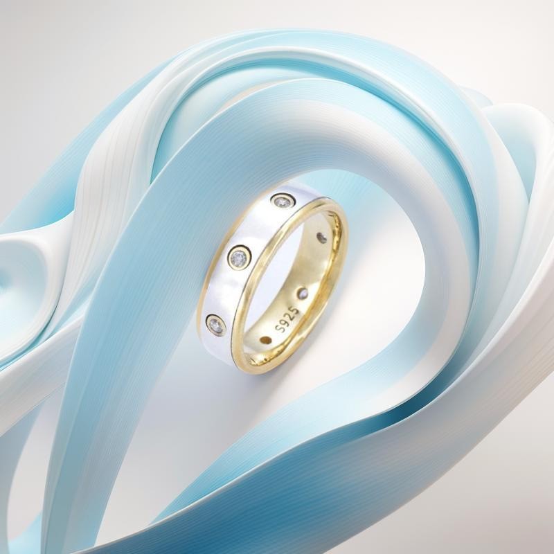 S925 sterling silver couple ring - Image 4