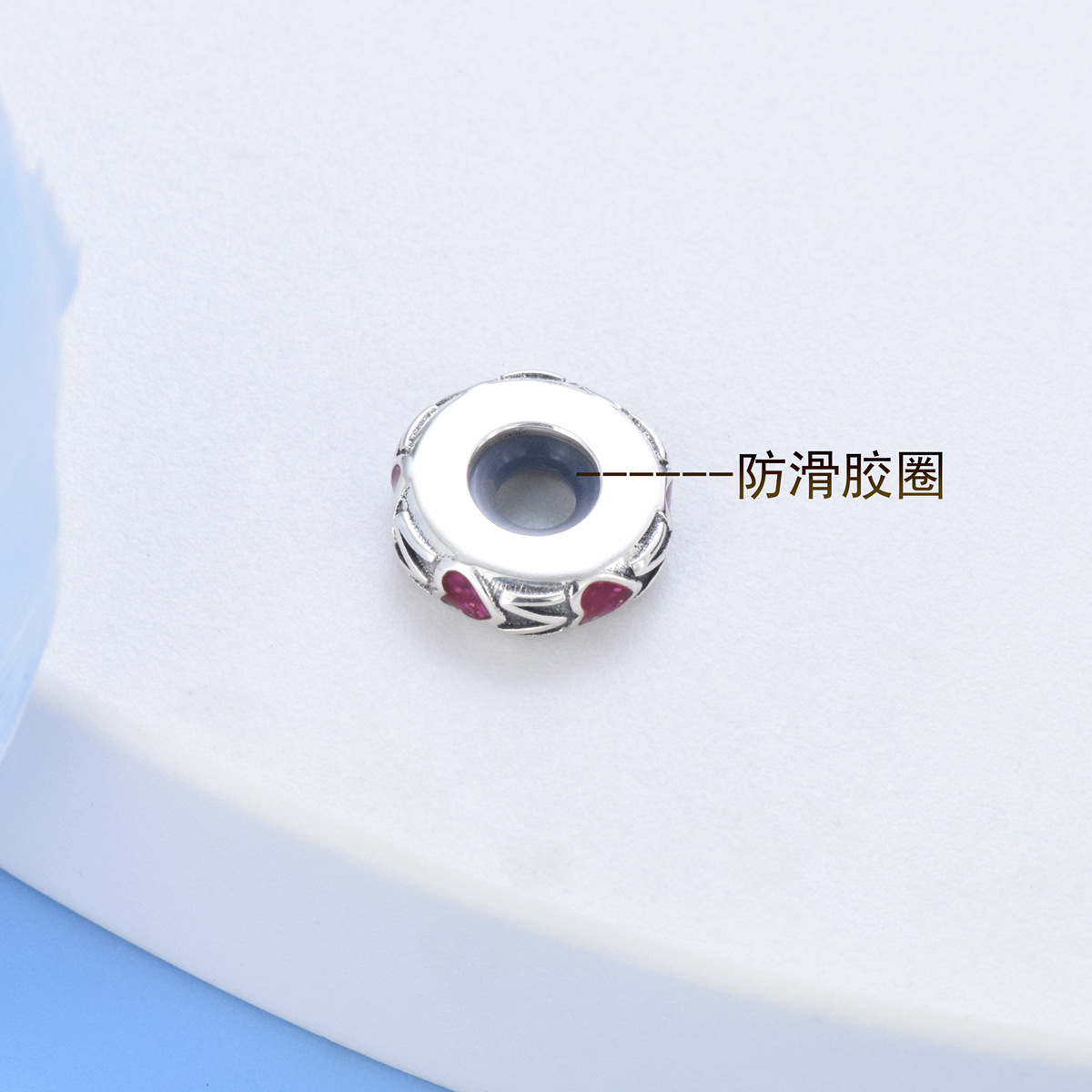 S925 sterling silver beaded DIY pendant fixed beads - Image 2