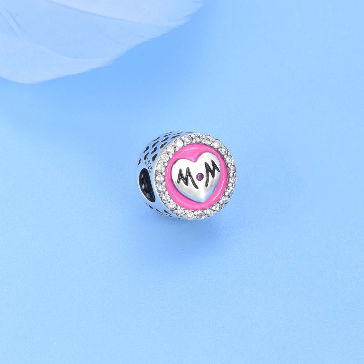 S925 sterling silver beaded DIY pendant - Image 2