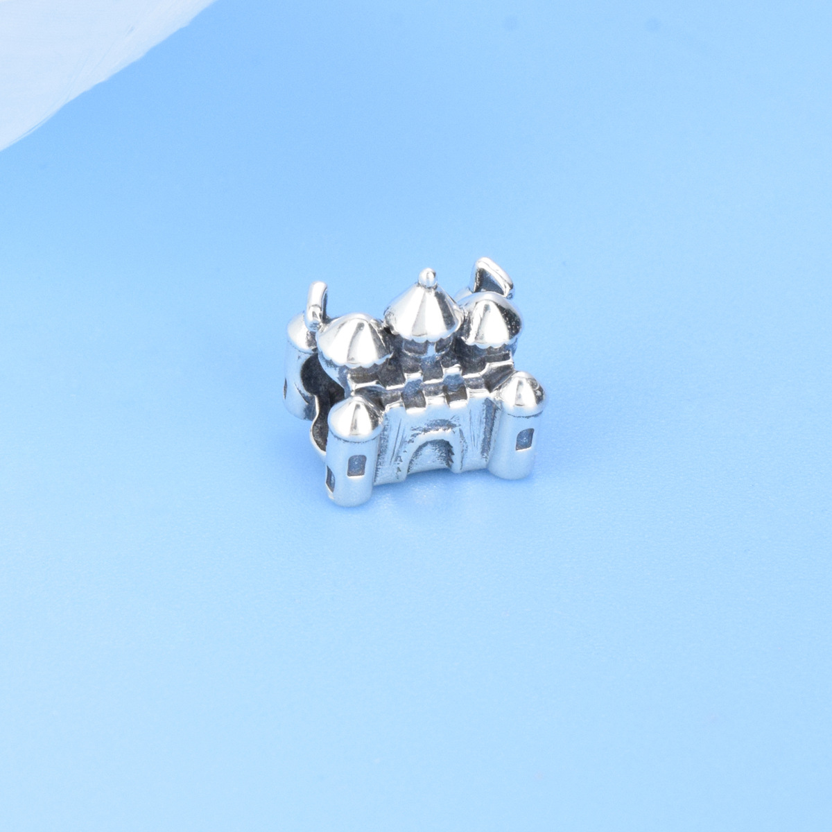 S925 Sterling Silver Beaded DIY Pendant Castle - Image 2