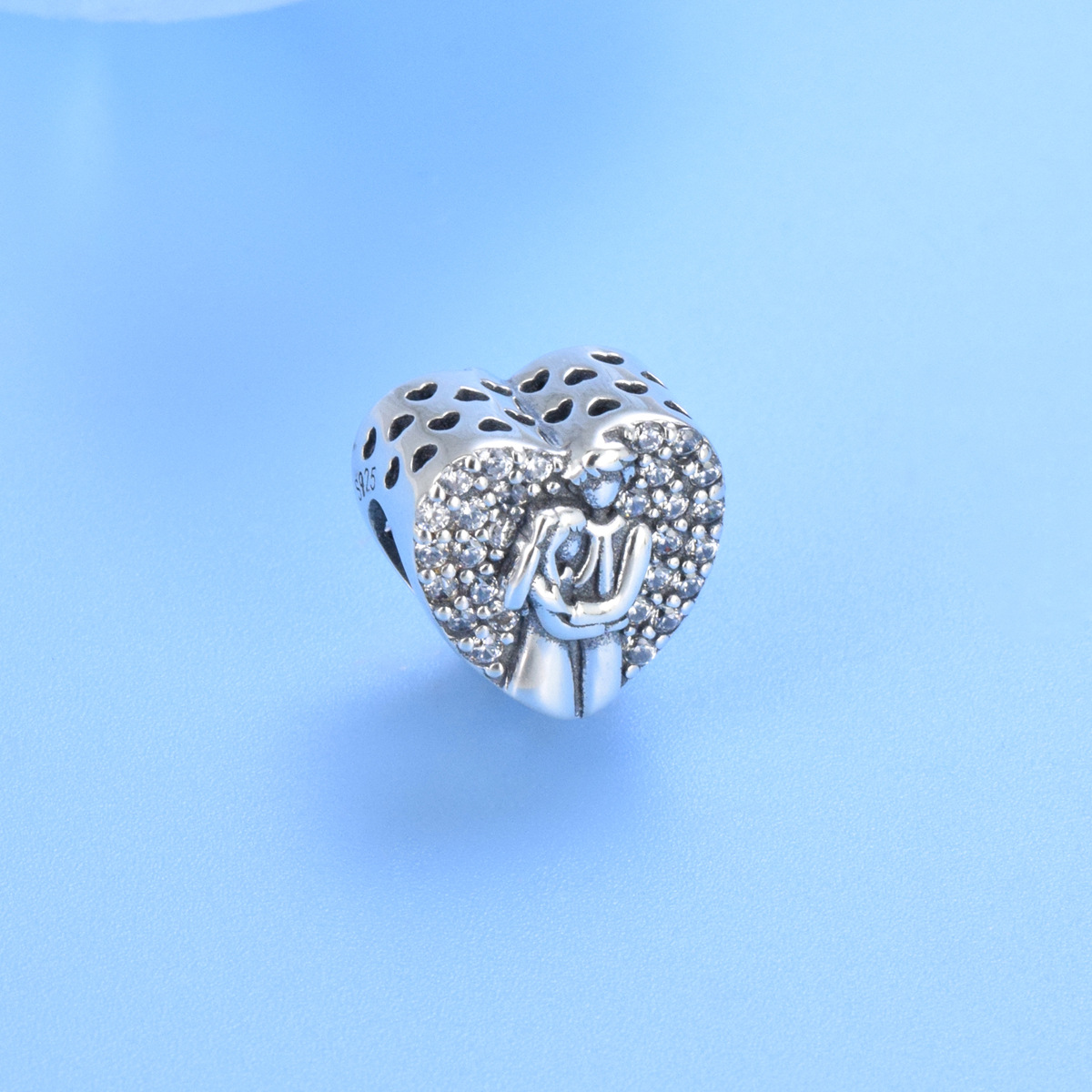 S925 Sterling Silver Beaded DIY Pendant for Couples - Image 2