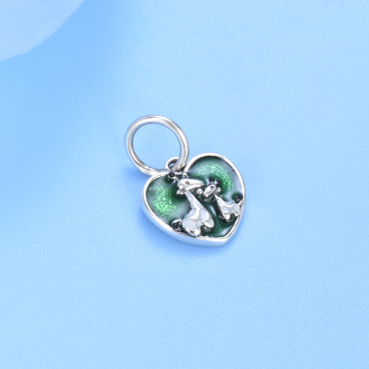 S925 sterling silver beaded DIY pendant giraffe - Image 2