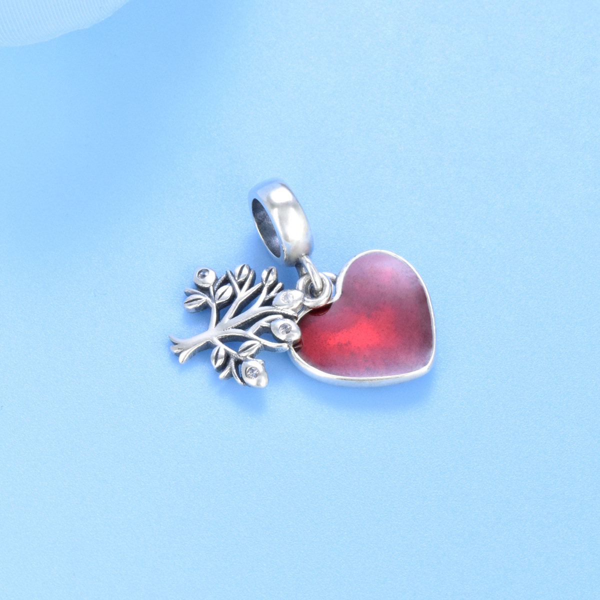 S925 Sterling Silver Beaded DIY Pendant Tree of Life - Image 2