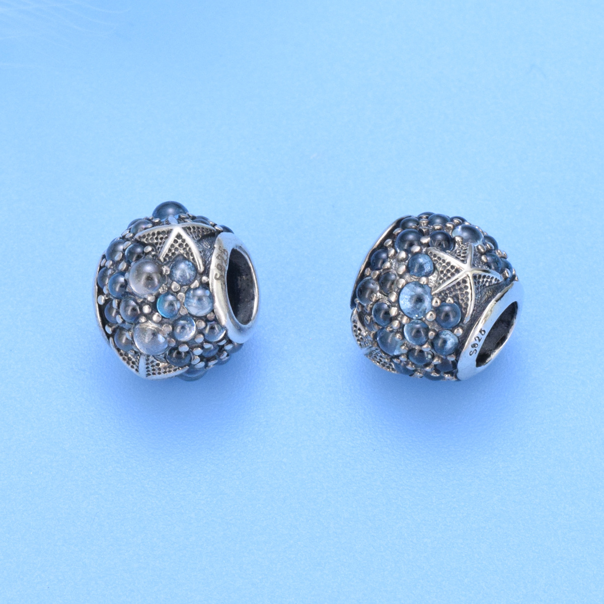 S925 Sterling Silver Beaded DIY Pendant Ocean World - Image 2