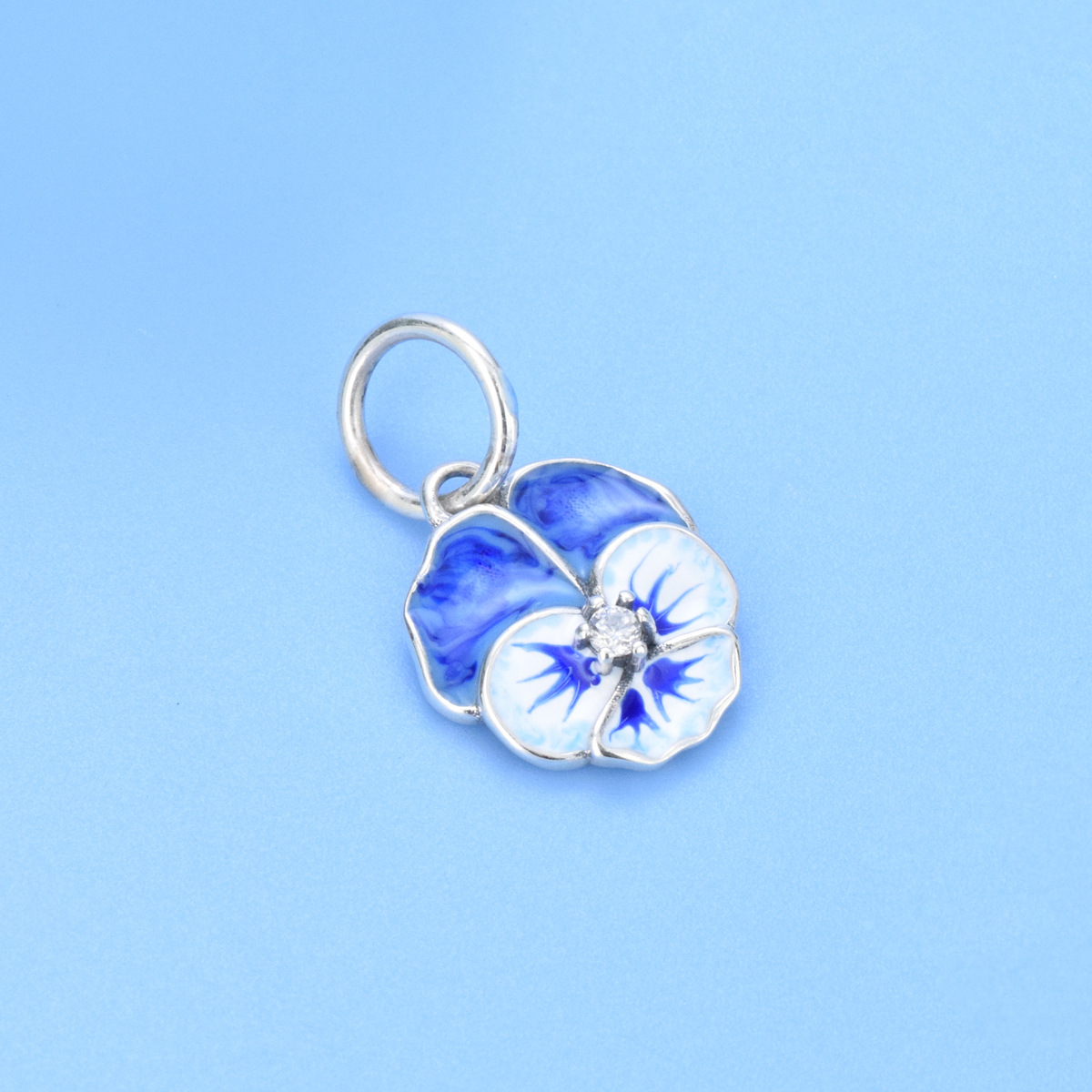 S925 sterling silver beaded DIY pendant lotus leaf - Image 2