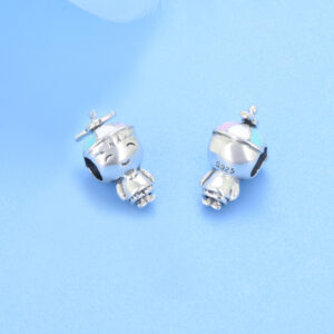 S925 sterling silver bead DIY pendant for little boy