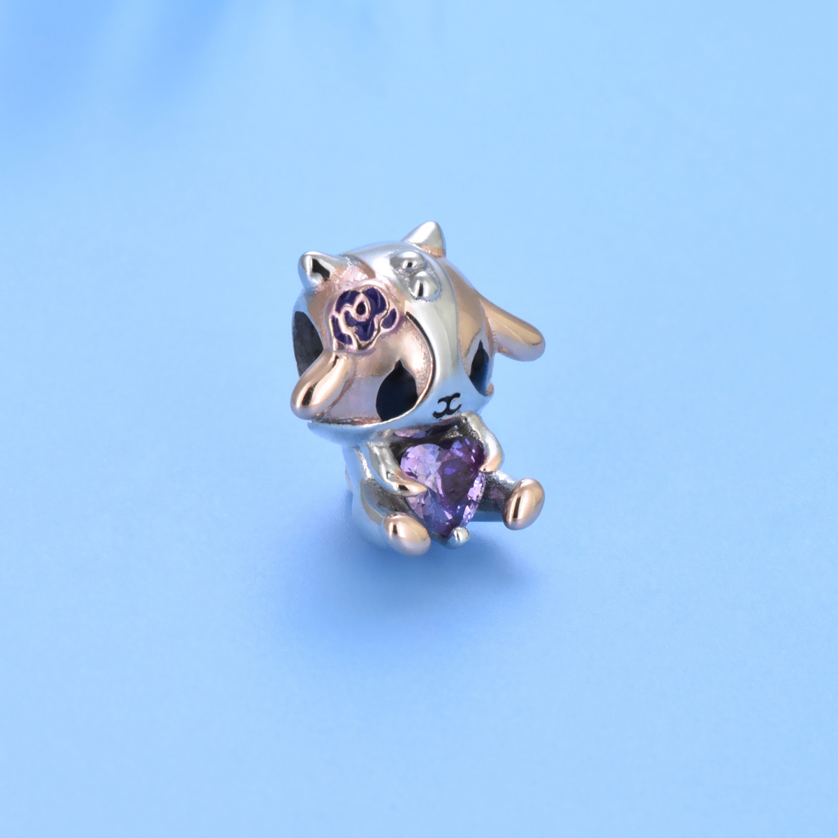 S925 sterling silver bead DIY pendant for small cows - Image 2