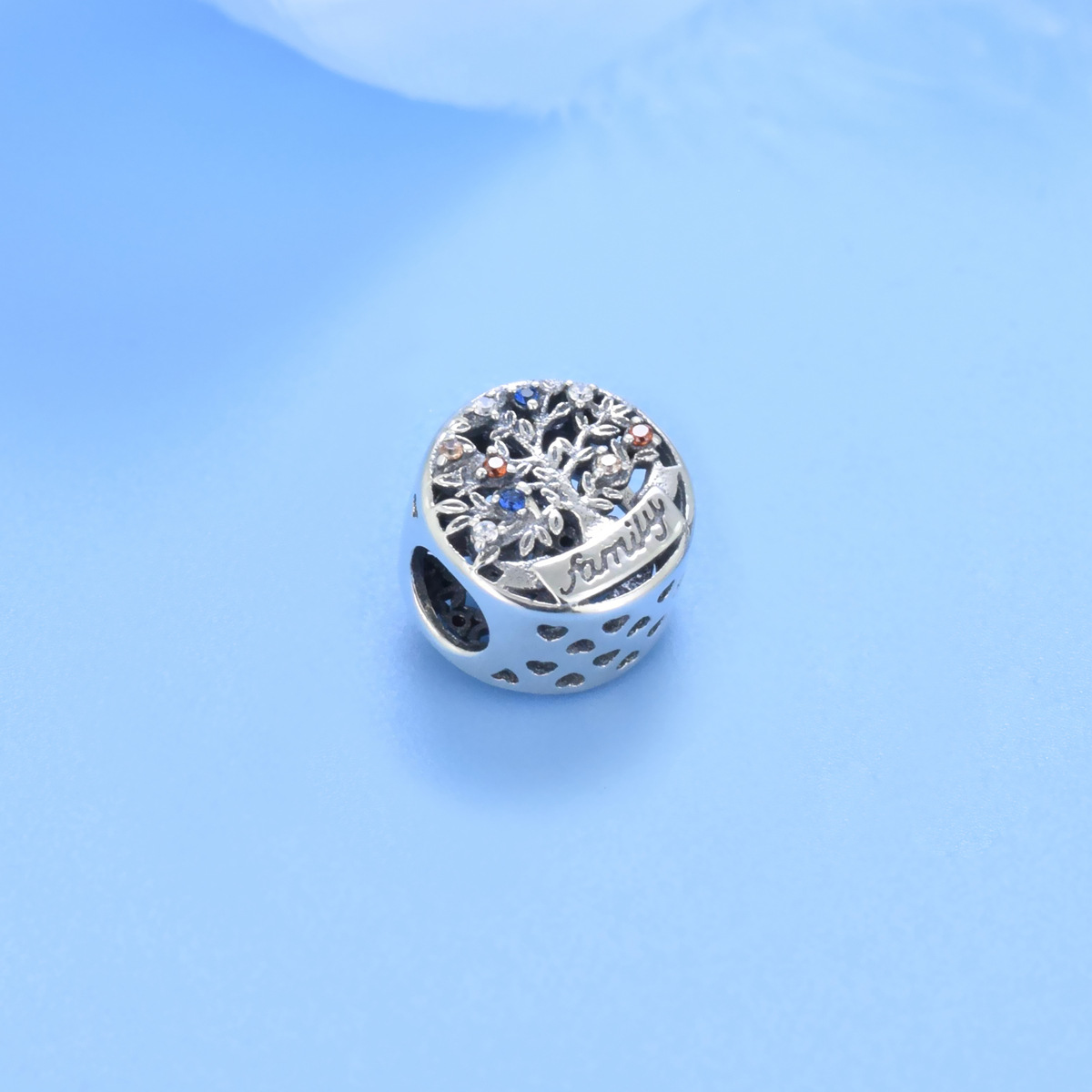 S925 Pure Silver Bead DIY Pendant Family Tree - Image 2