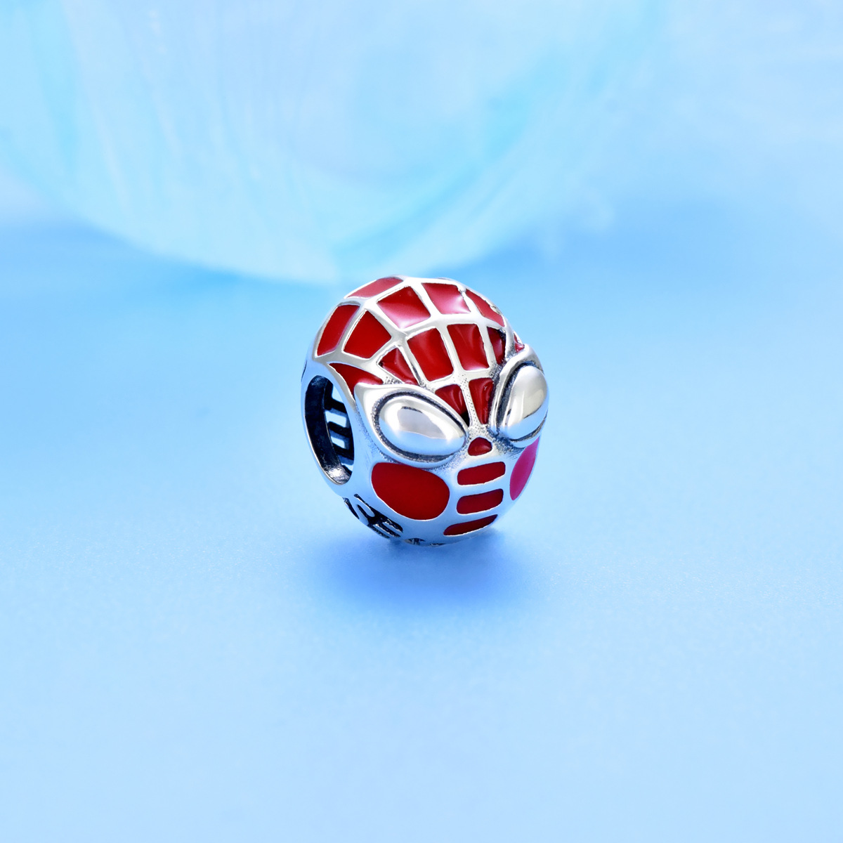 S925 sterling silver bead DIY pendant Spider Man - Image 2