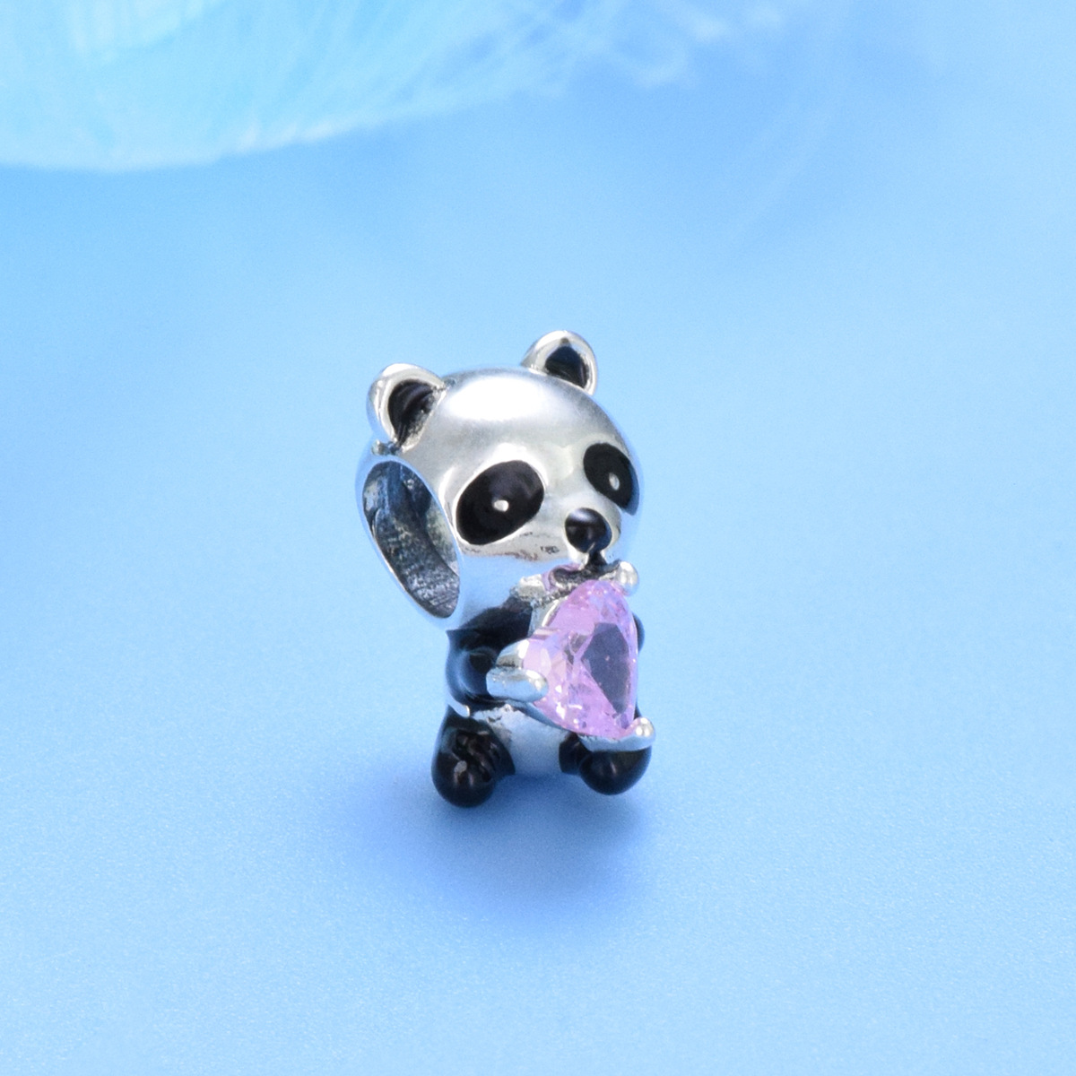 S925 sterling silver bead DIY pendant panda - Image 2