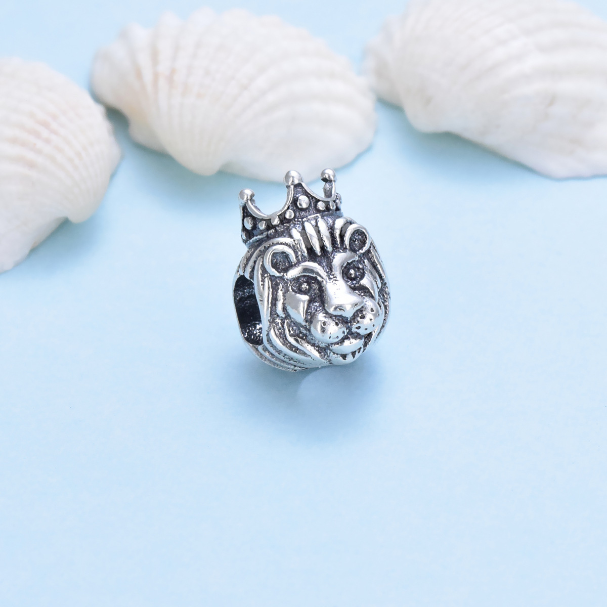 S925 sterling silver bead DIY pendant lion - Image 2