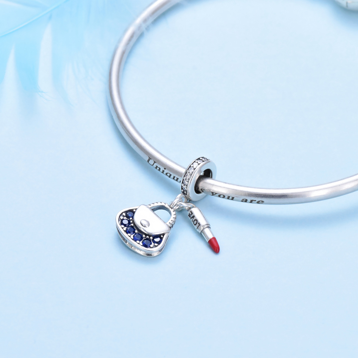 S925 sterling silver bead DIY pendant handbag - Image 2