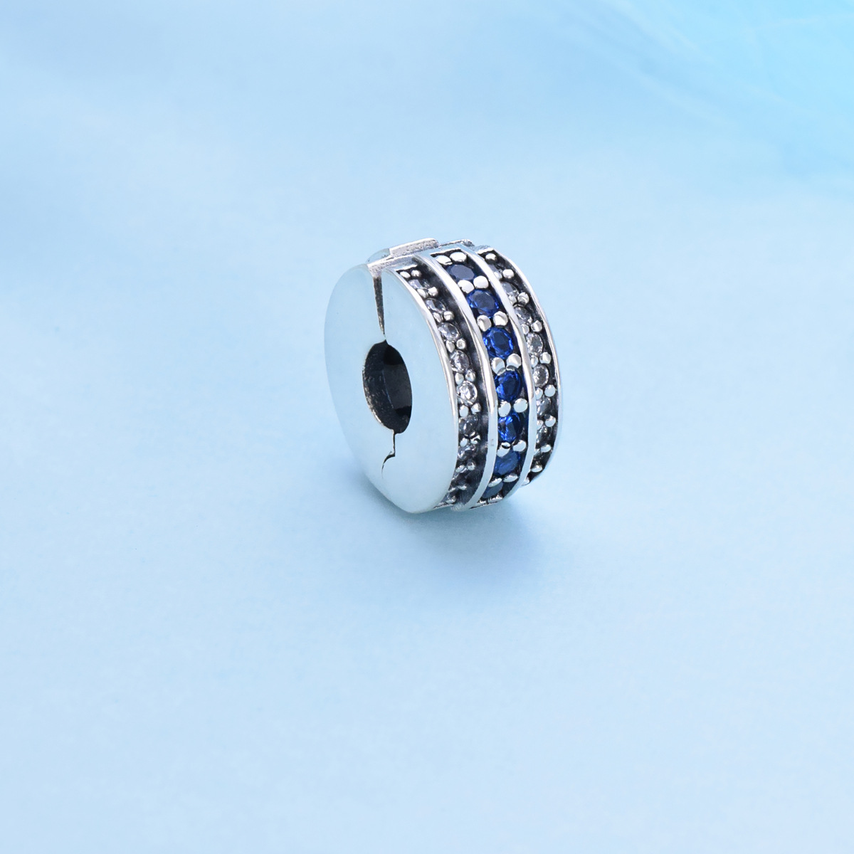 S925 sterling silver bead DIY pendant fixed bead - Image 2