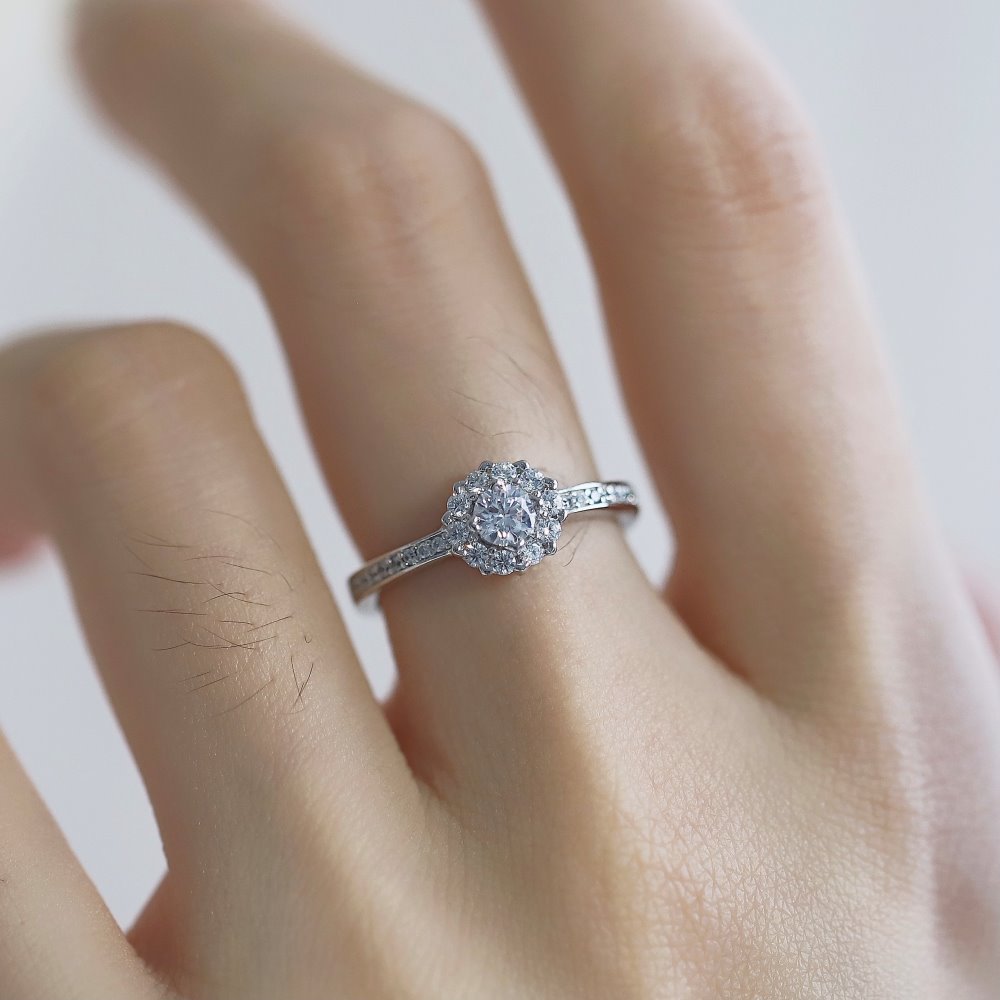 S925 sterling silver snowflake wedding ring for women - Image 2