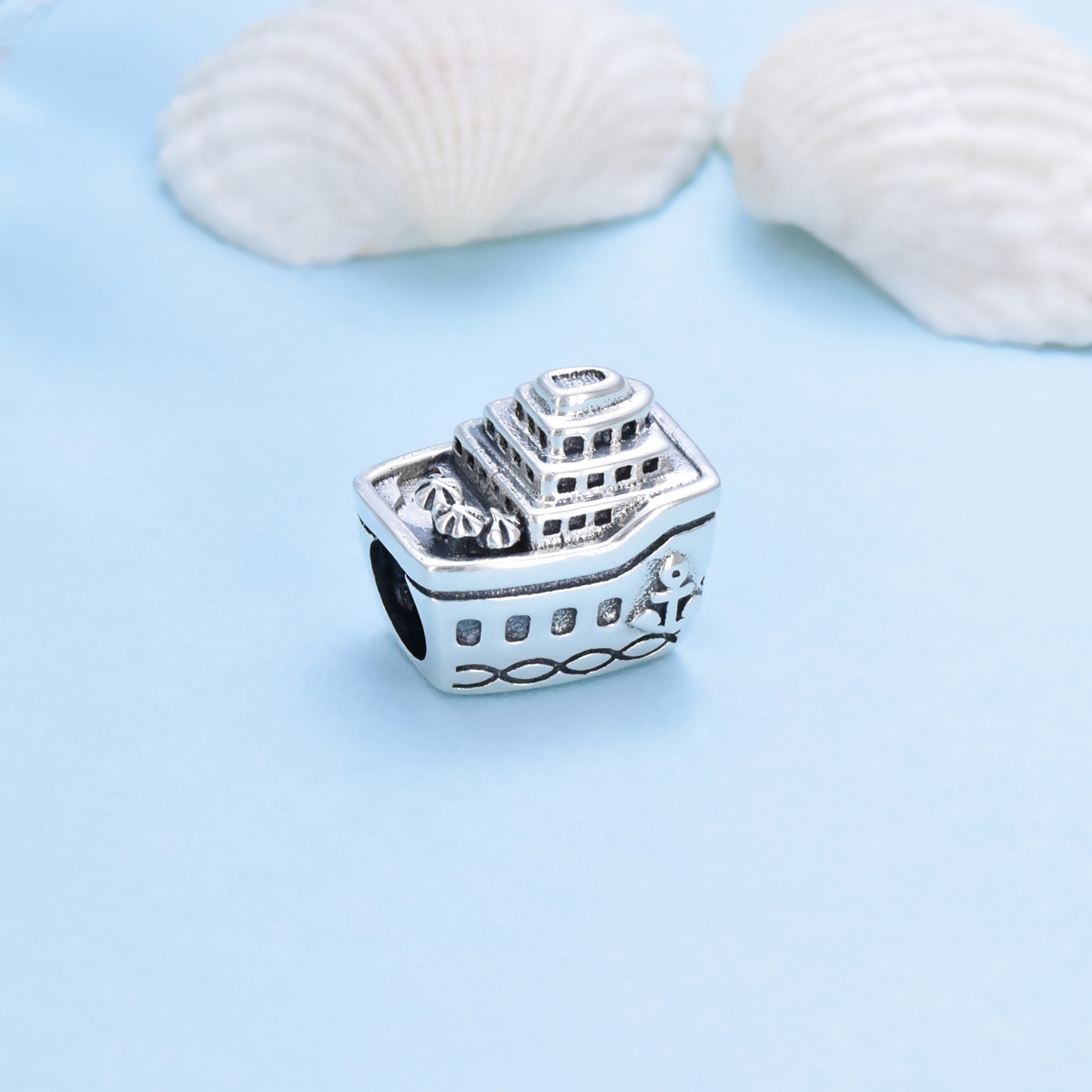 S925 sterling silver bead DIY pendant cruise ship - Image 2