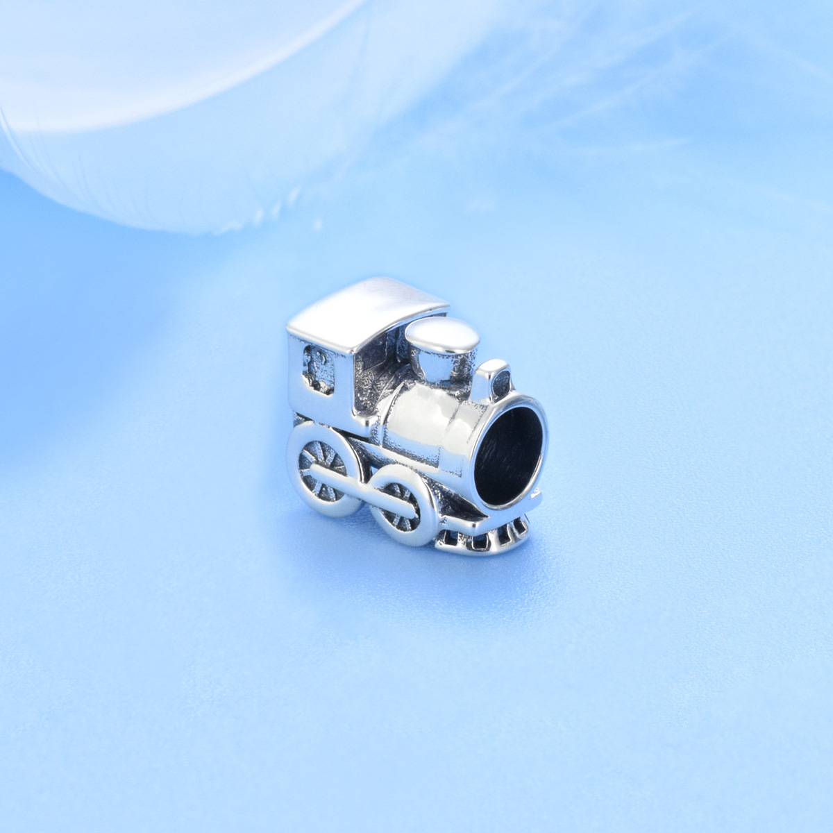 S925 sterling silver bead DIY pendant locomotive - Image 2