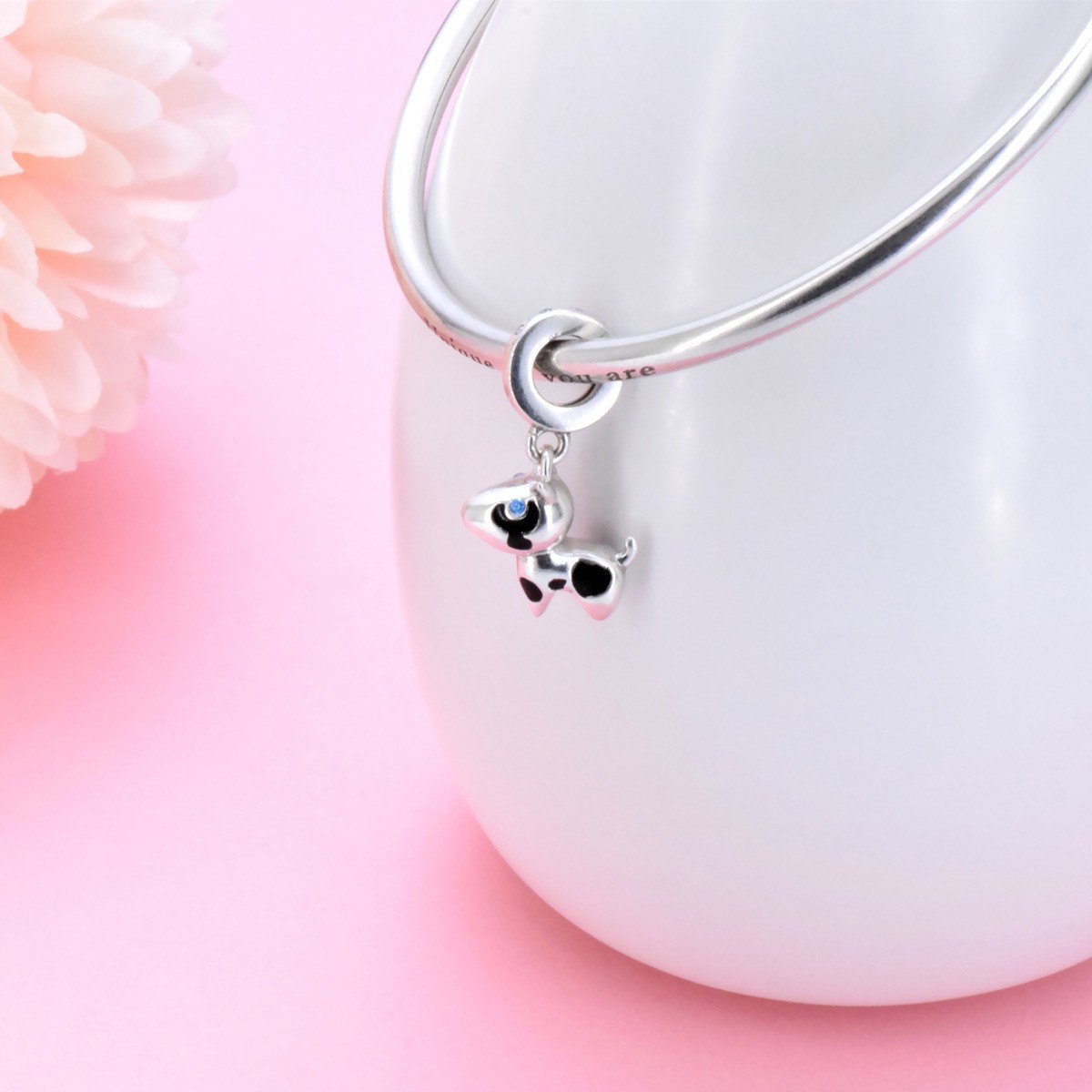 S925 sterling silver bead DIY pendant for puppies - Image 2